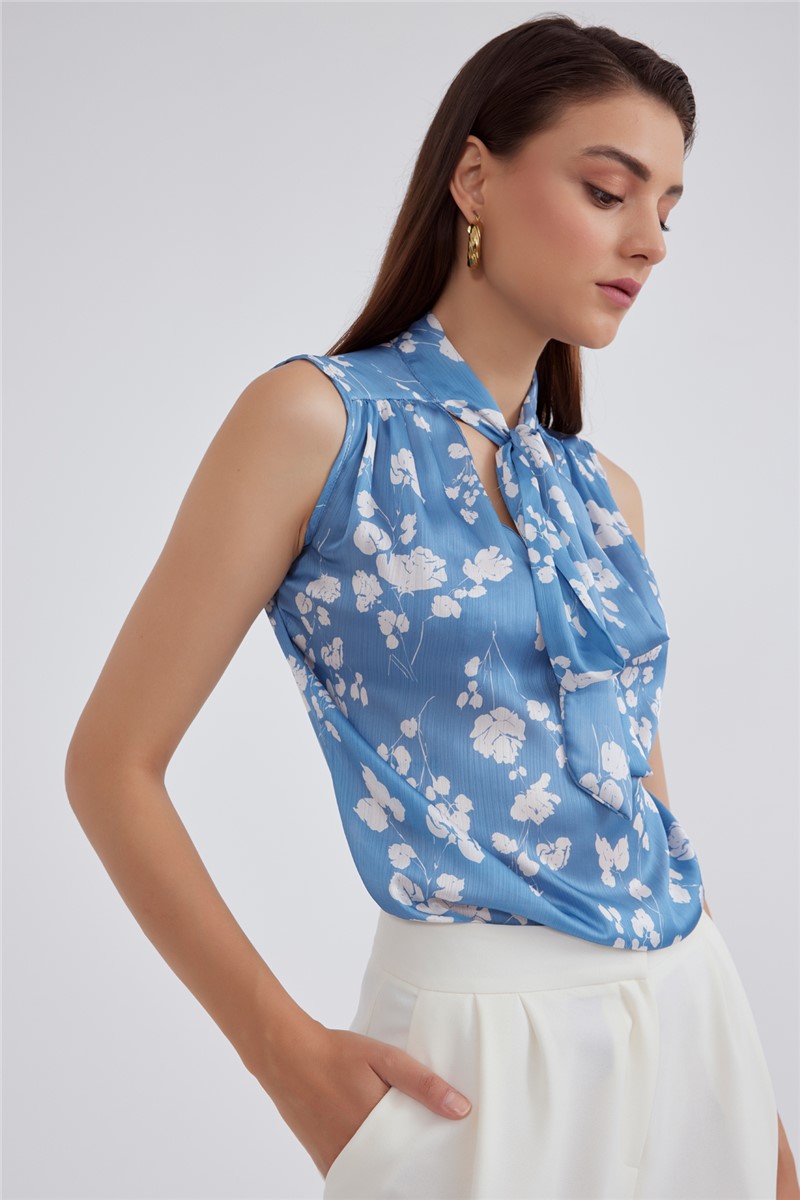 Sateen Women's Shirt - Blue #309236