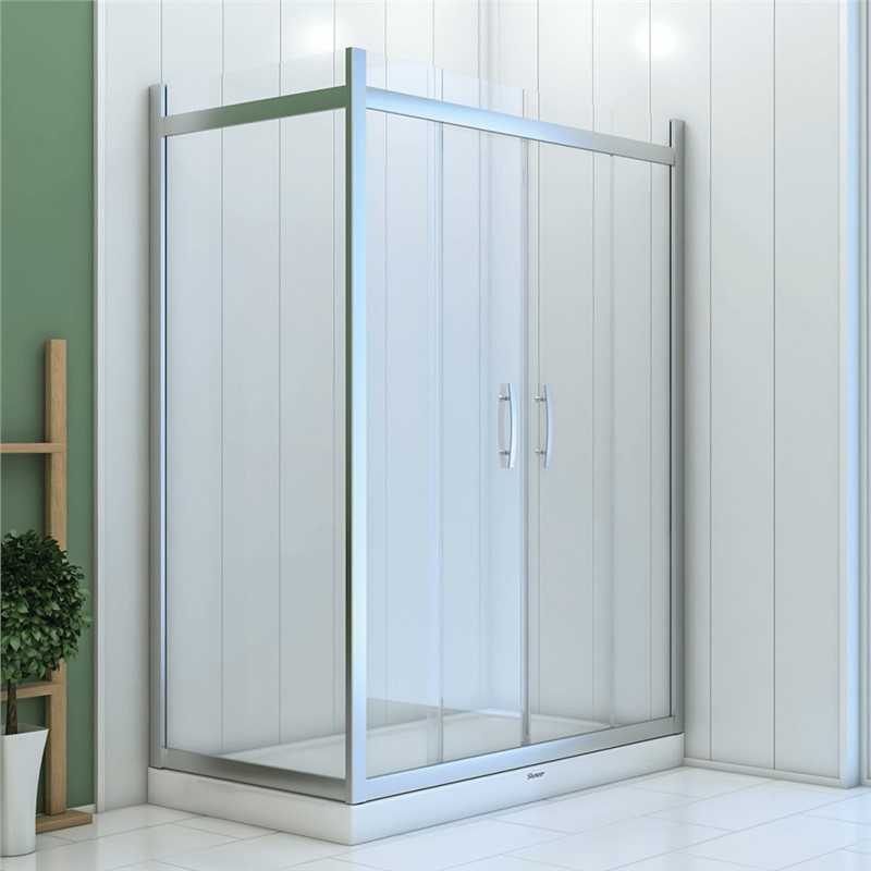 Shower Icon Double Door Paneled Shower Cabin 170x80 cm - Inox #347223