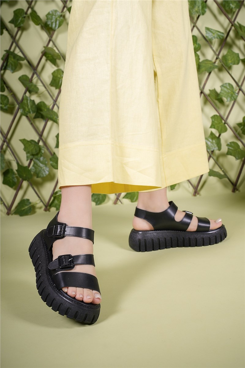 Women's Full Sole Sandals 0012603 - Black #402530