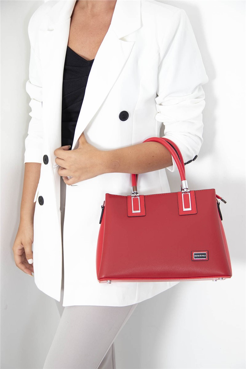 SİLVER POLO Women's Elegant Bag 1000 - Red #363993