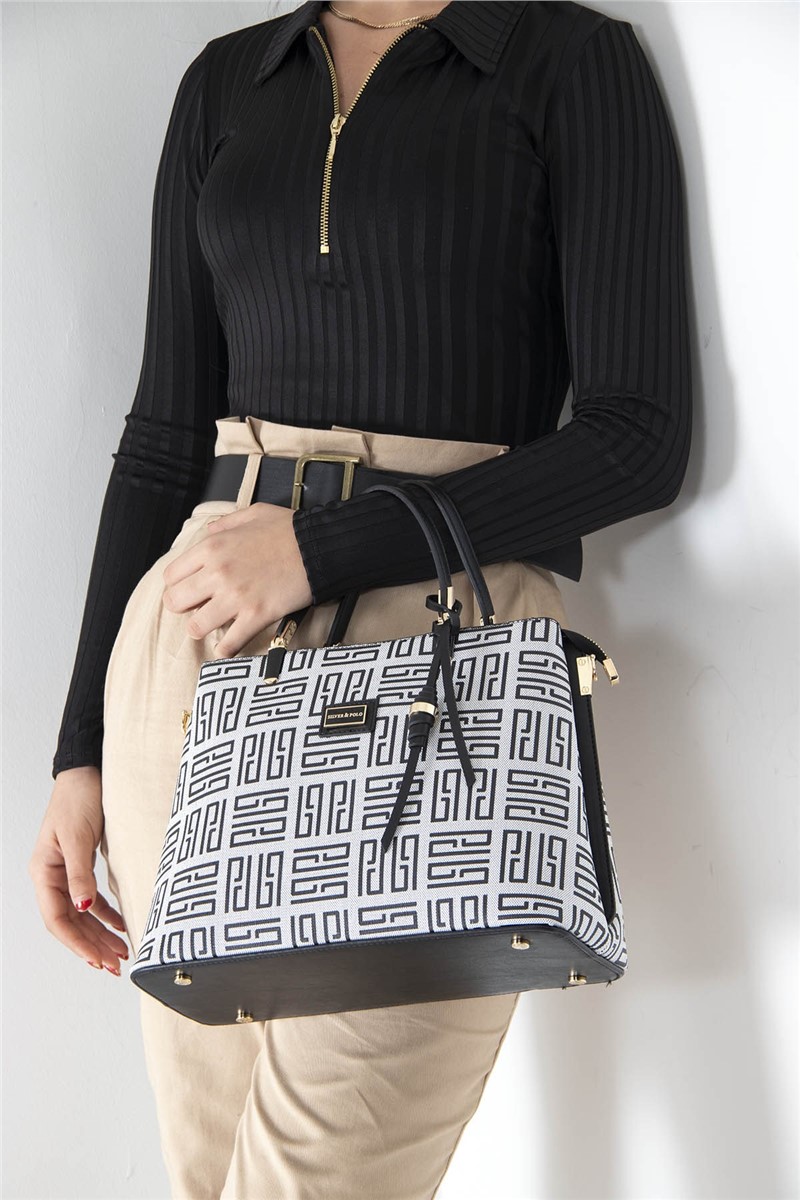 SİLVER POLO ženska torbica 924 - crno-bijela #358218