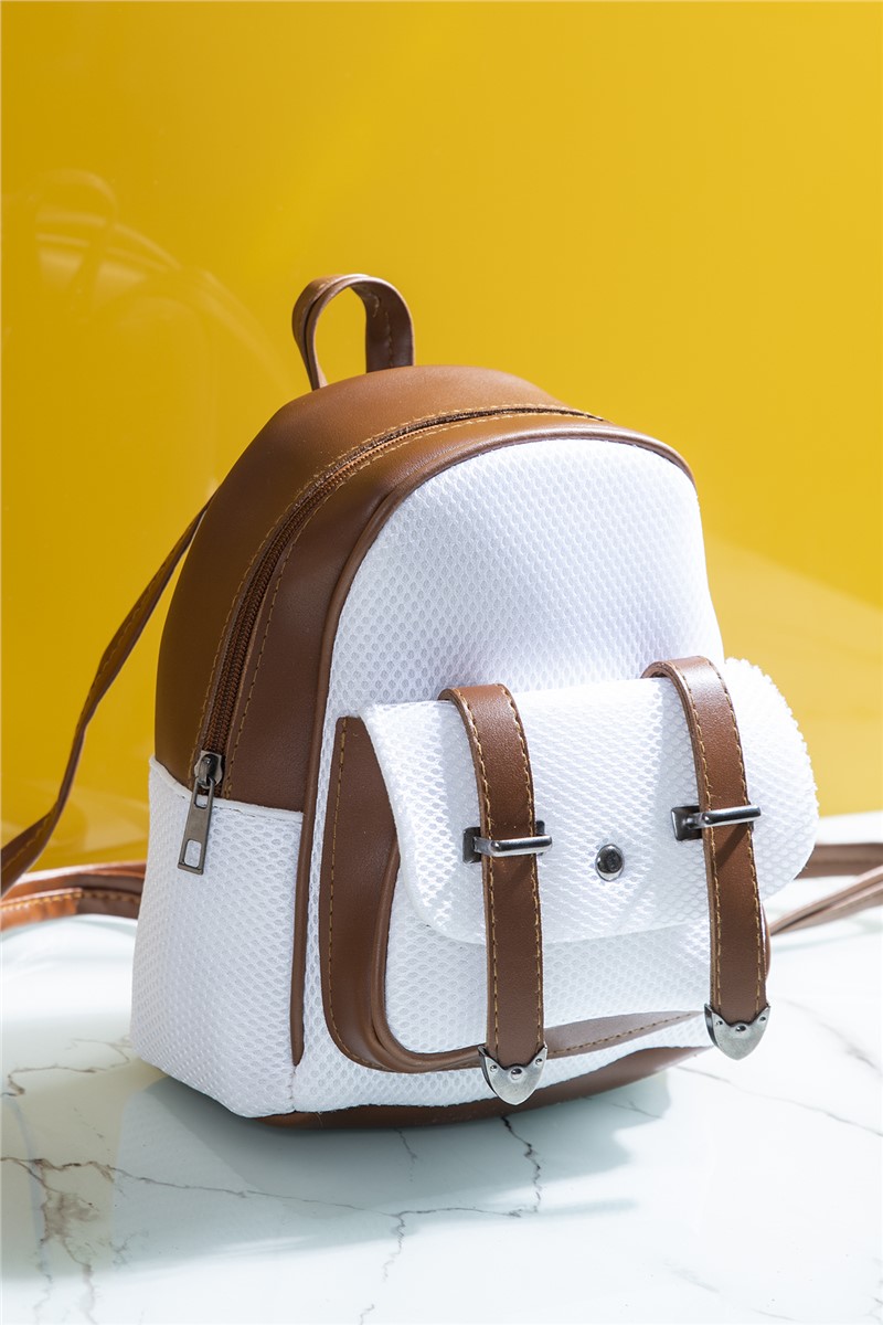 Backpack Women Bag Tbc06 Coffee White # 273686