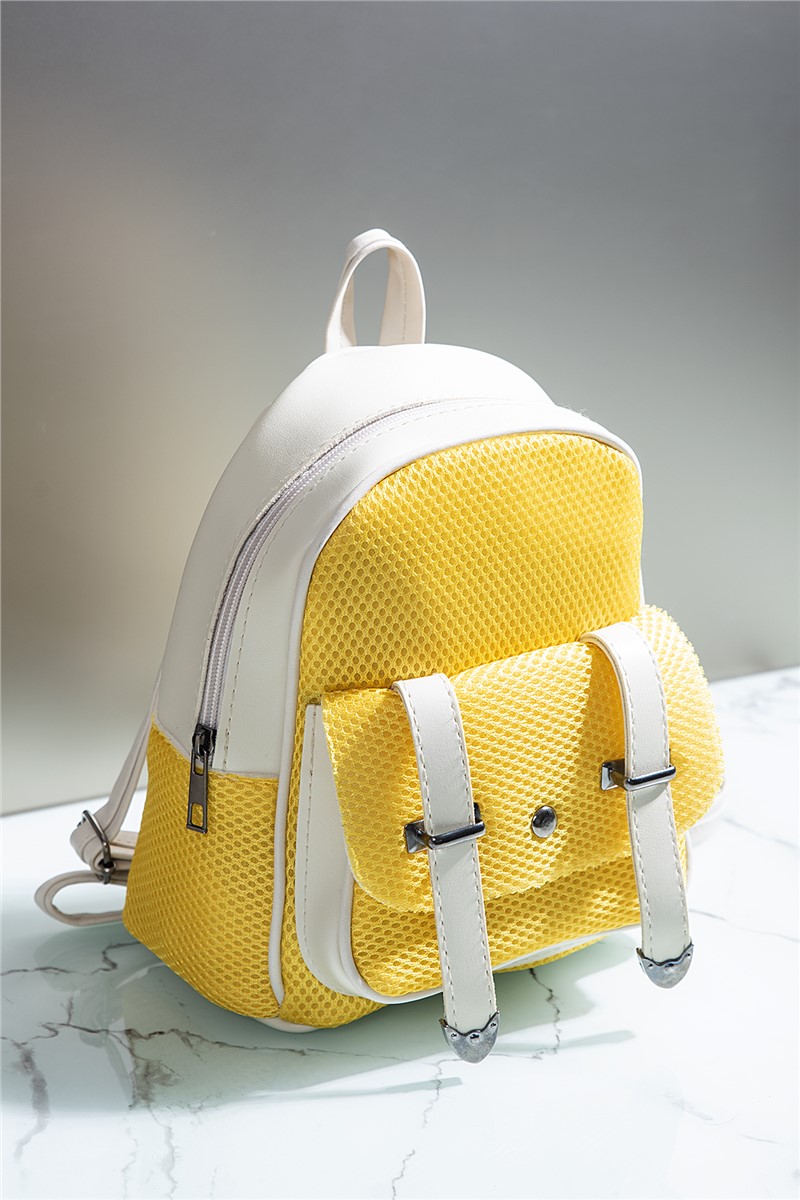 Backpack Women Bag Tbc06 Yellow White # 273688