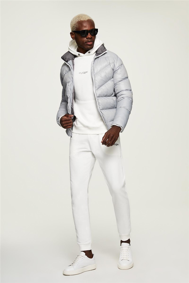 Jaqueta Masculina Slim Fit - Cinza Claro #363546