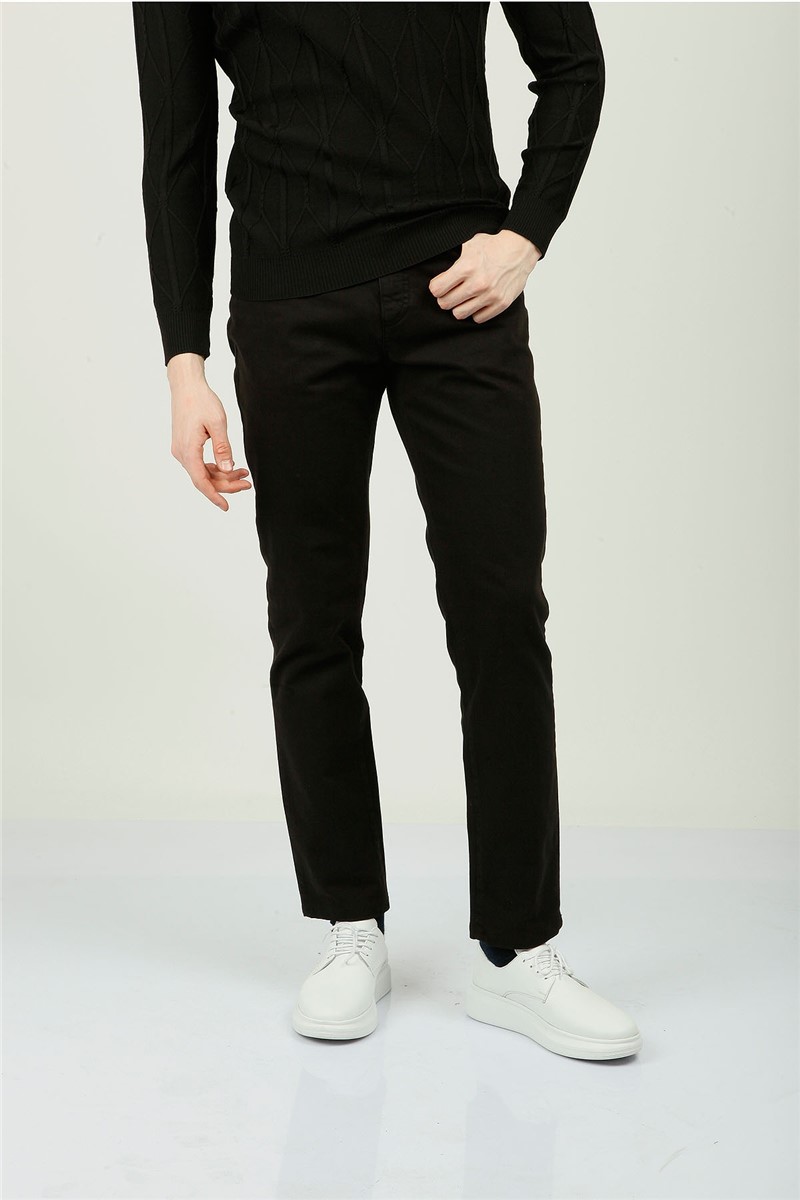Men's Slim Fit Pants - Black #323964