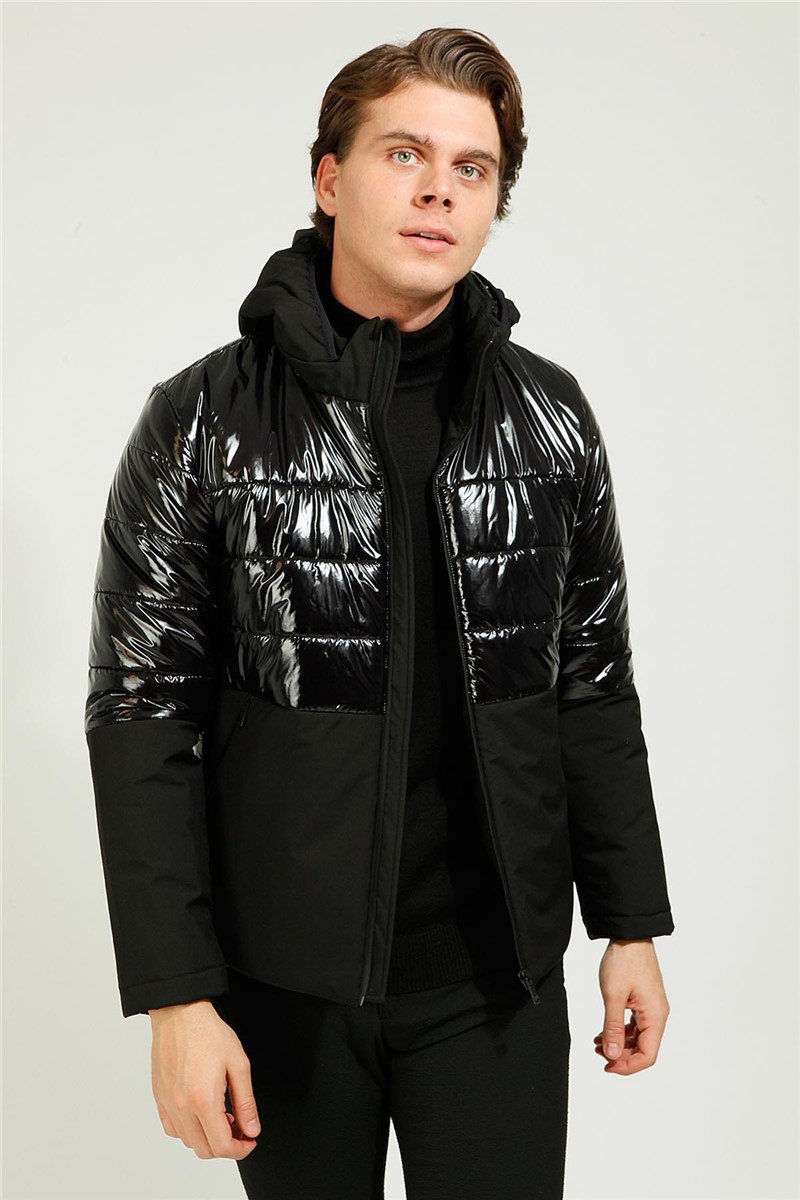 Men's Slim Fit Quilted Jacket - Black #363552