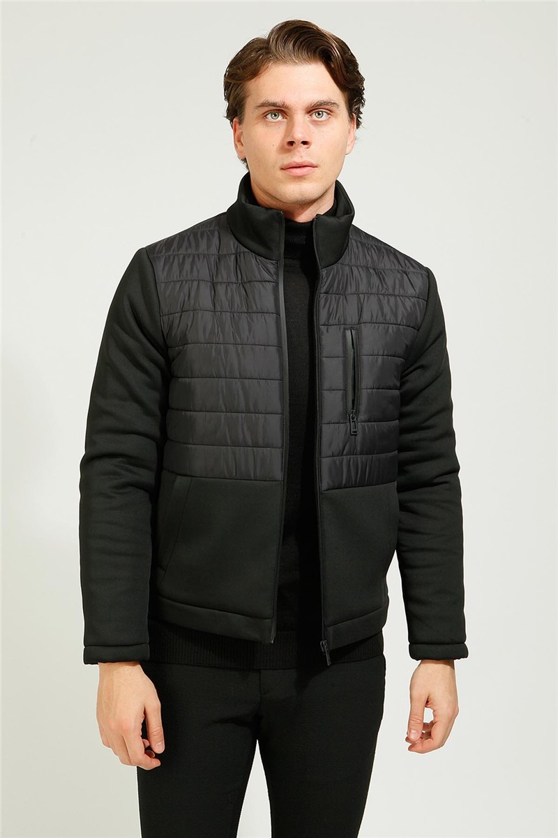 Men's Short Slim Fit Jacket - Black #363545