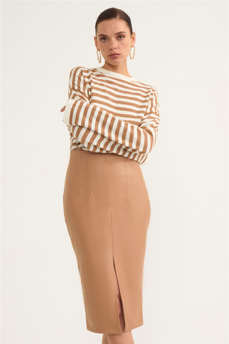 Lederrock - beige  #320835