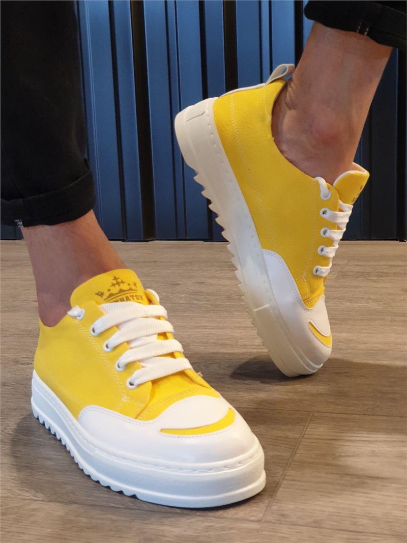 Men's Lace Up Shoes SLW-021 - Yellow #371348