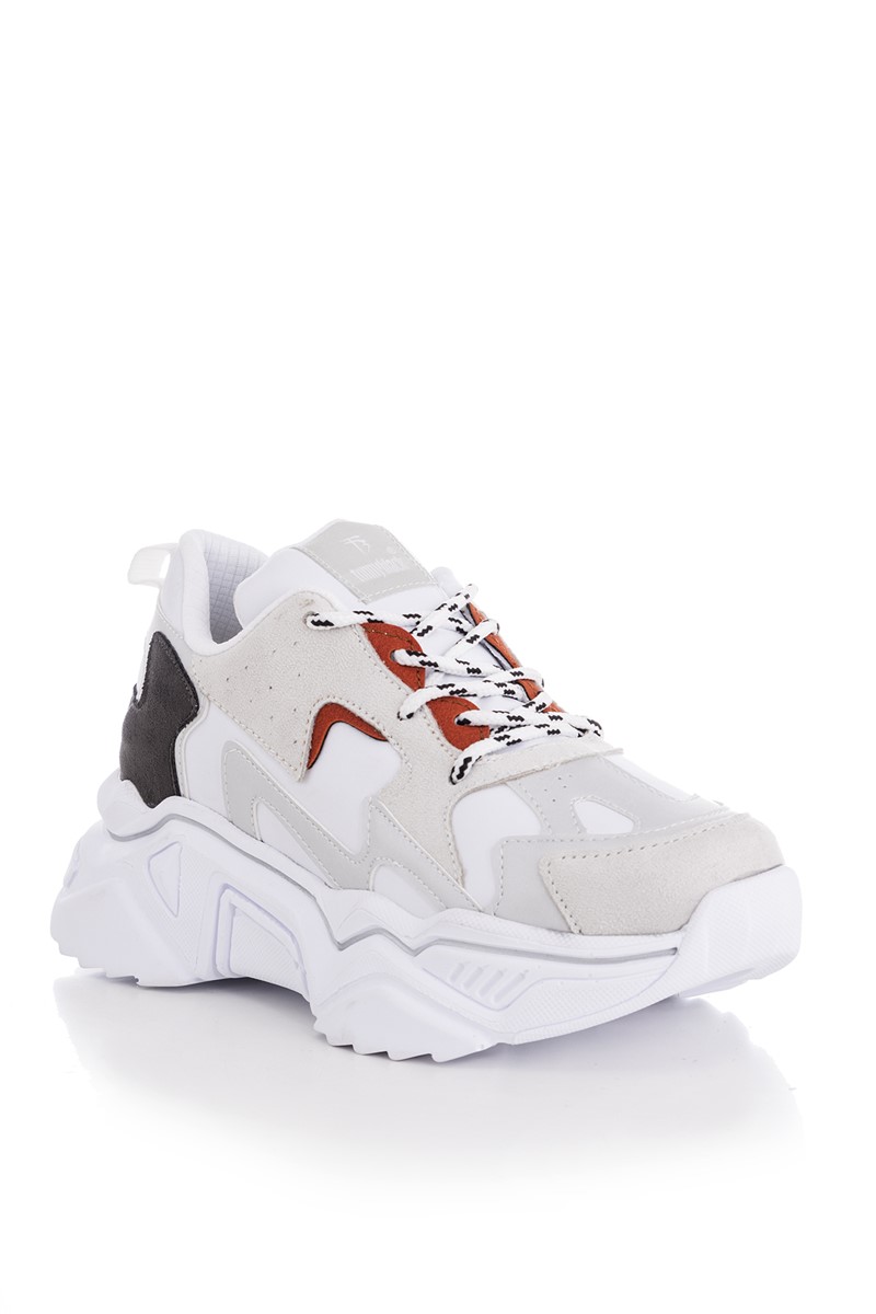 Tonny Black Women's Trainers - White, Red #272893