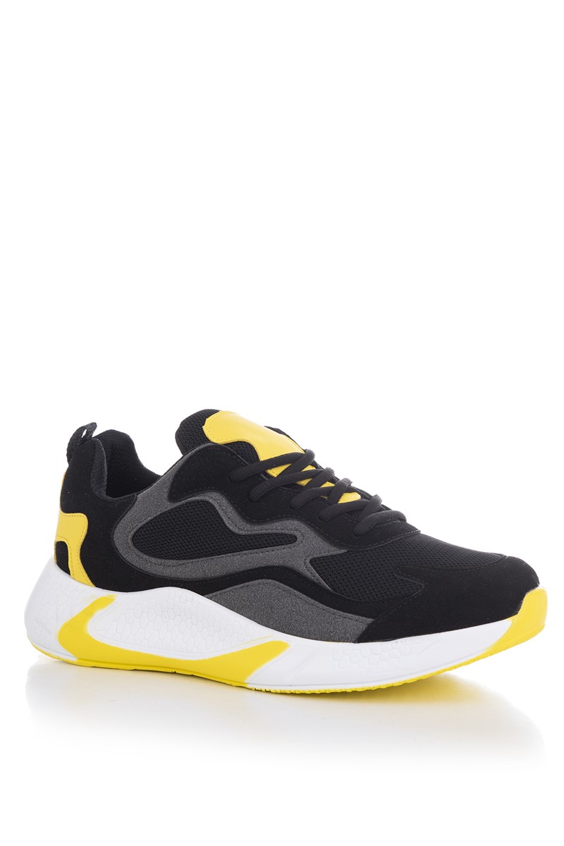 Sneakers Unisex V2901 - Nero con Giallo 291093