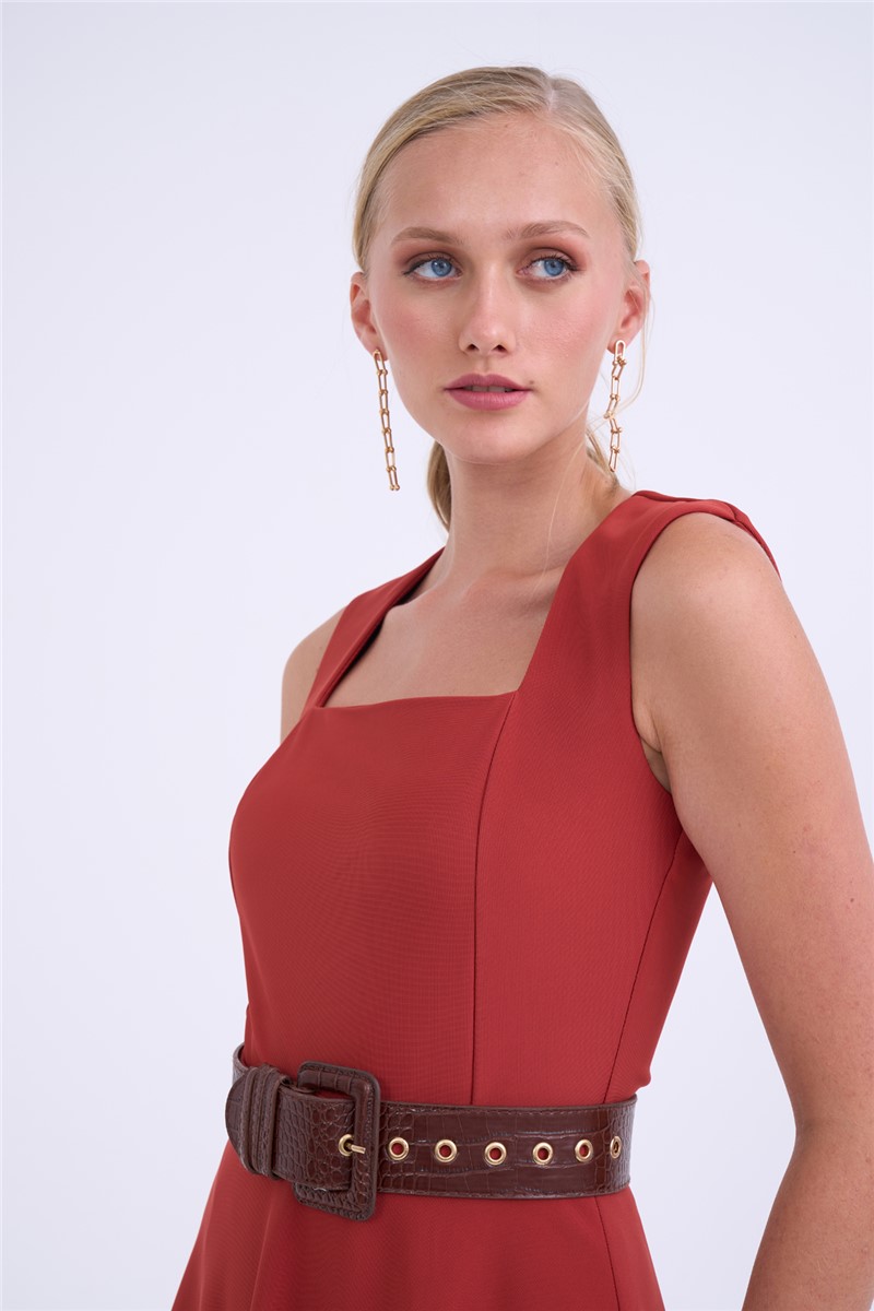 Sateen Women's Bodysuit - Tile Red #316445