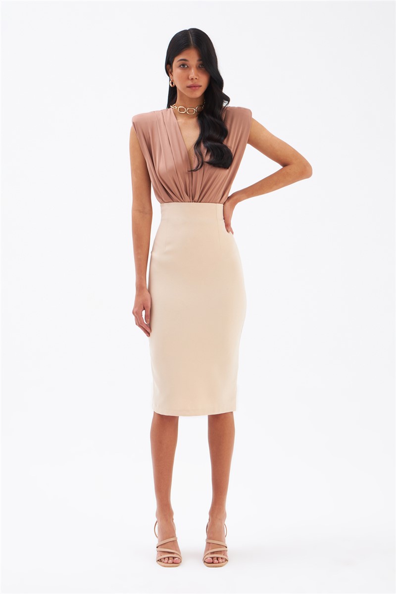Damen Bleistiftrock - beige  #331703