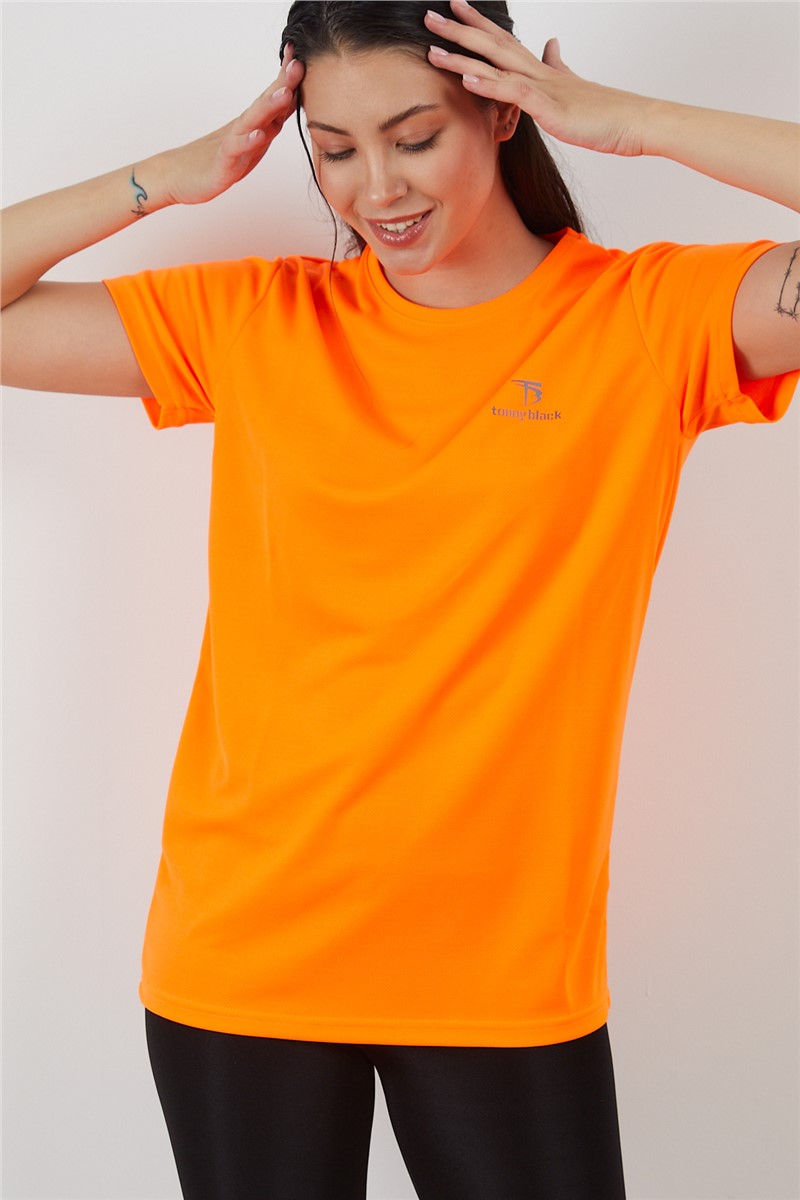 Tonny Black Unisex T-Shirt - Orange #306799