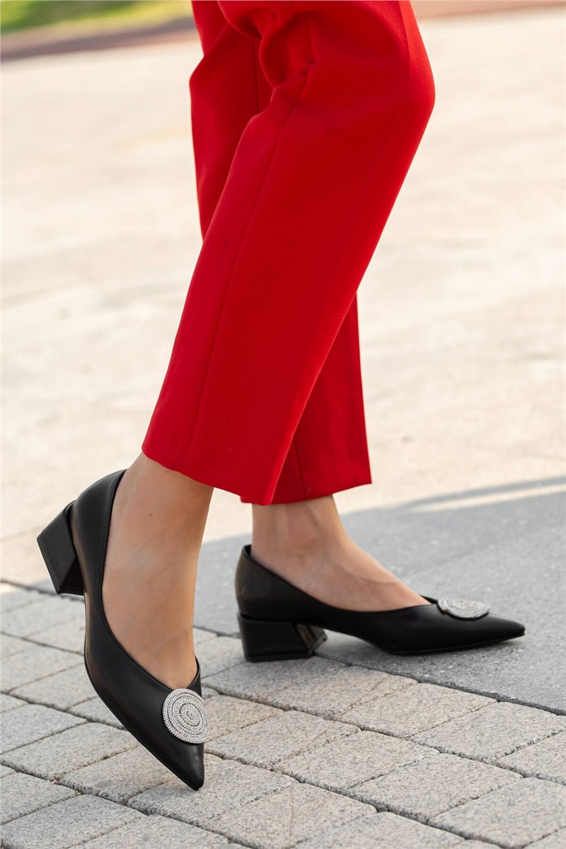 Women's Elegant Pebble Shoes - Black #362946