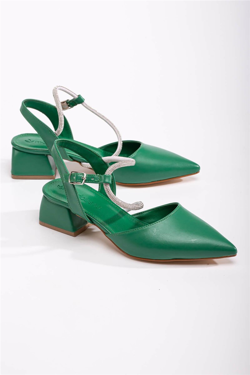 Women's Heeled Sandals - Green #370781