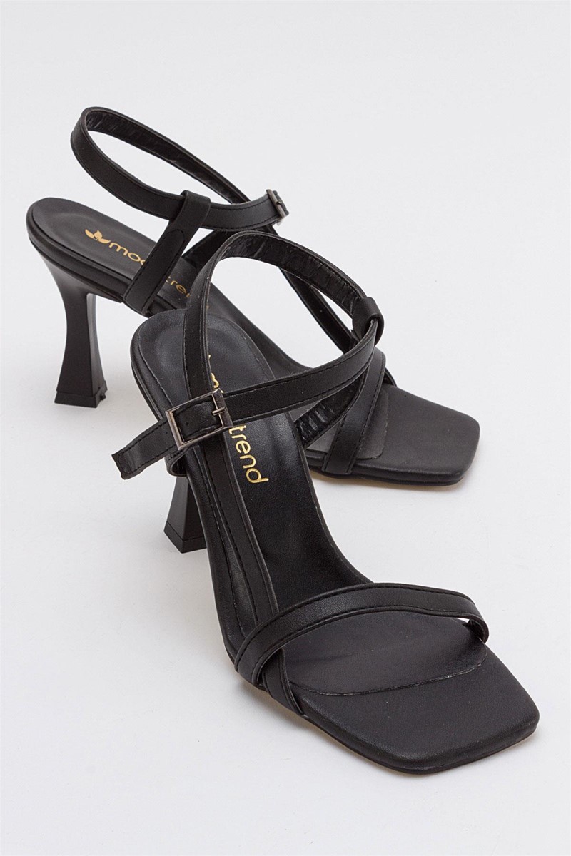 Women's Heeled Sandals - Black #382896