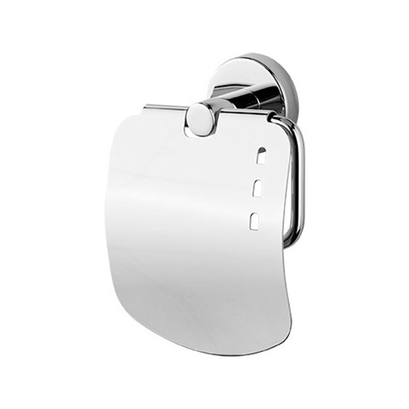 Tema Mare Chrome Toilet Paper Holder With Lid-#334741