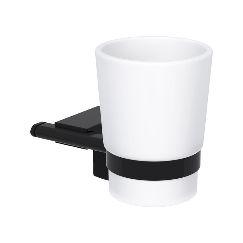 Theme Premium Wall Toothbrush Holder - Matte Black #341582