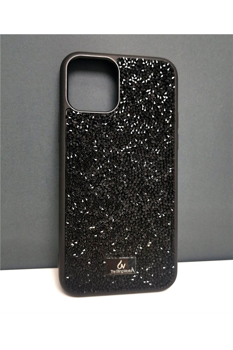 La custodia in silicone Bling World per iPhone 11 Pro Max Nero 734339