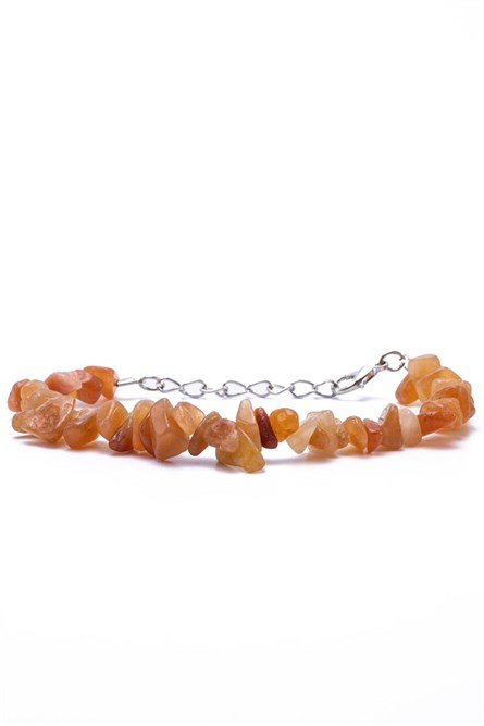 Bracciale da donna in pietra naturale con agata - arancione # 363301