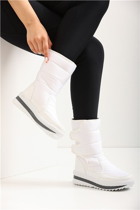 Women's Padded Snow Boots 3280 - White #360275