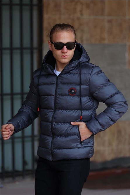 Giacca da uomo impermeabile antivento con cappuccio RQM-220 - Blu navy #409404