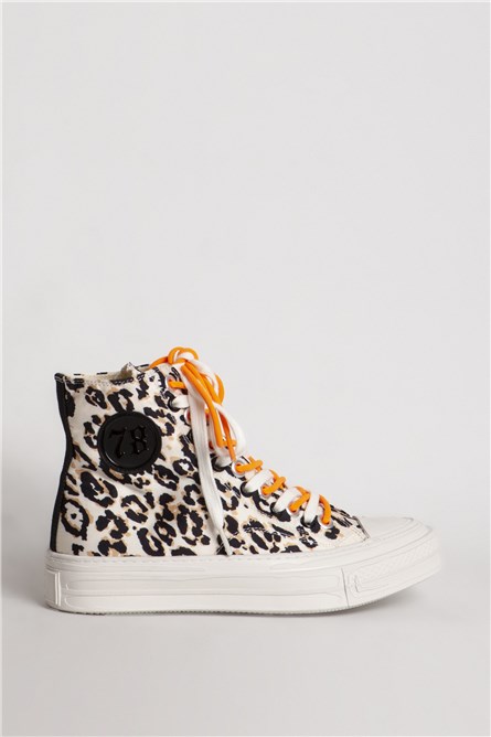 Women's Textile Sports Boots 285/2 - Leopard Pattern #387839