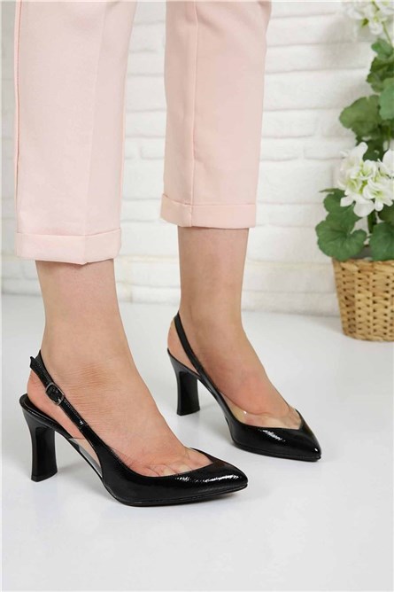 Női sarkú cipő L1150 - fekete 297125