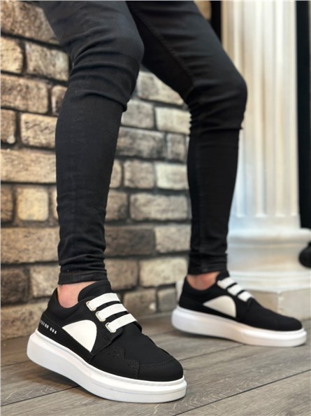 Men's Casual Shoes BA0302 - Black with White #401989