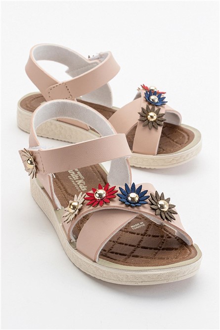 Children's sandals - Powder color #382804