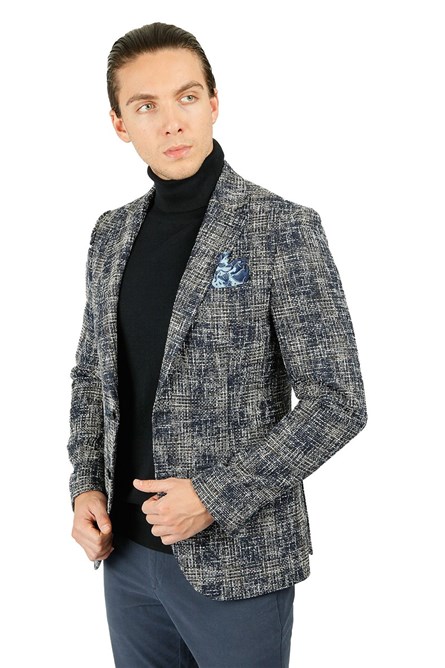 Centone Men's Blazer Jacket - Dark Blue #271838
