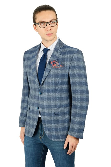 Centone Men's Blazer Jacket - Blue #271678