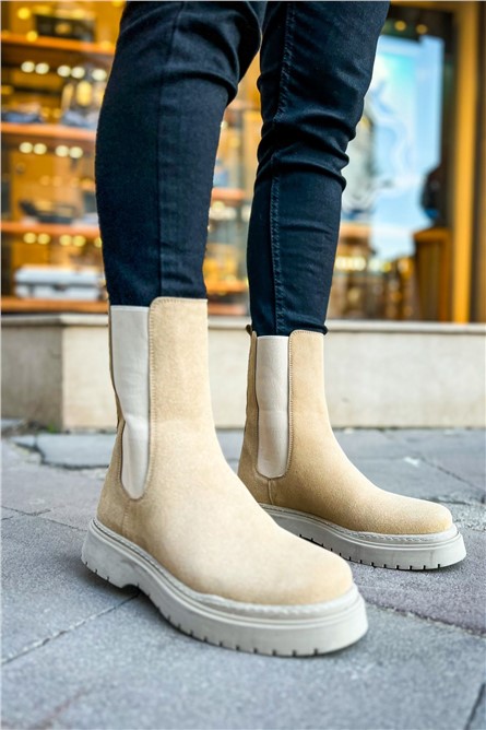 Stivaletti da uomo CH223 SRT - Beige chiaro #367428