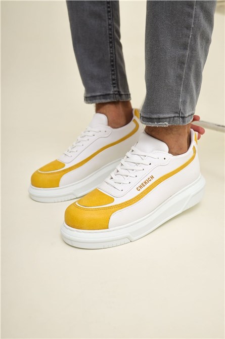 Chekich Scarpe Uomo CH241 - Bianco/Giallo #359764