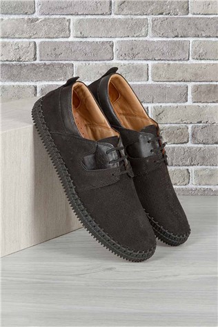 GPC POLO  Męskie buty - nubuk 1408 czarne  9979136