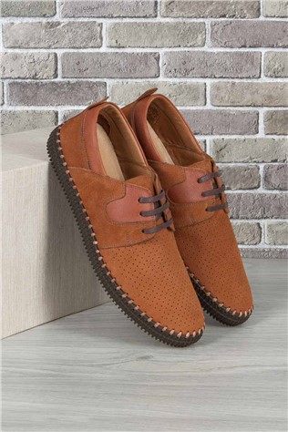 GPC POLO  Męskie buty - nubuk 1408 jasnobrązowe 9979140