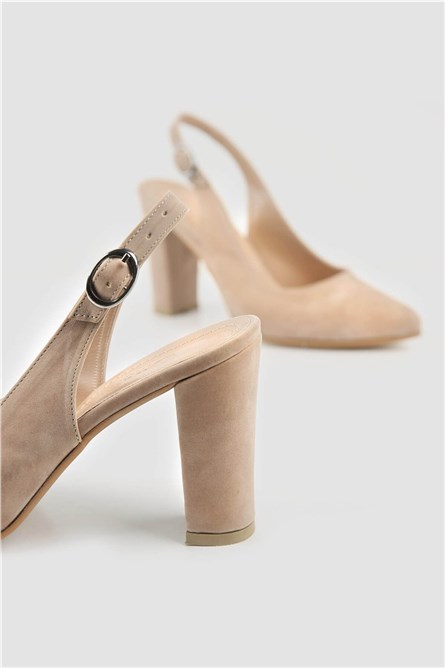 Scarpe scamosciate eleganti da donna - Beige #328012