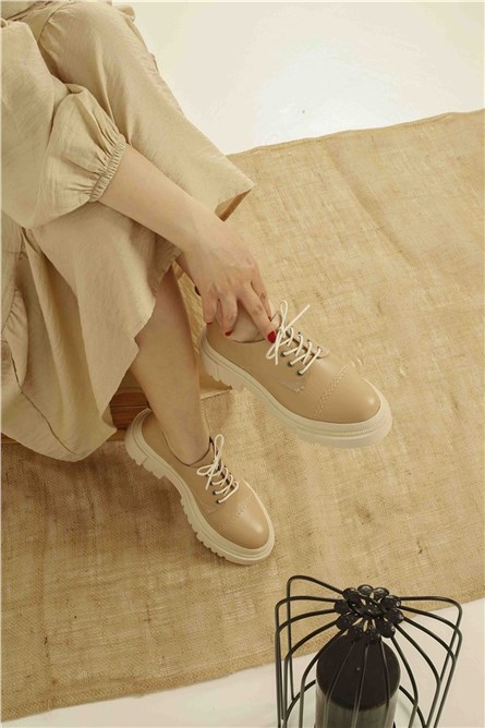 Scarpe casual da donna - Beige scuro #324785