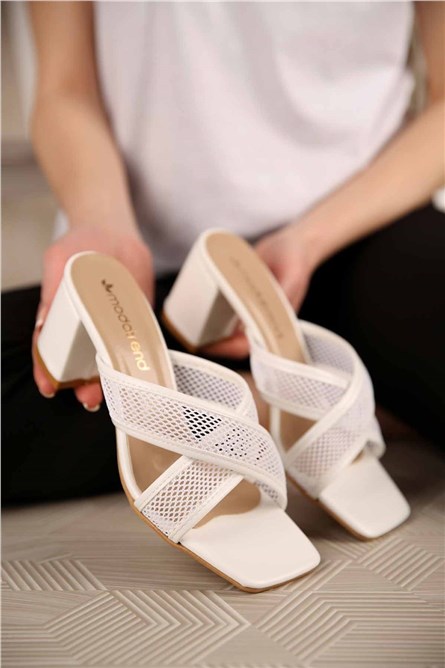 Női papucs  - fehér 300832