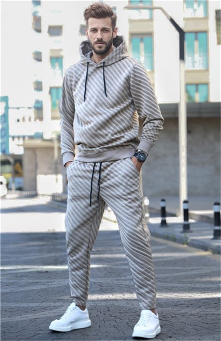 Set sportivo da uomo 5904 - Marrone #357941