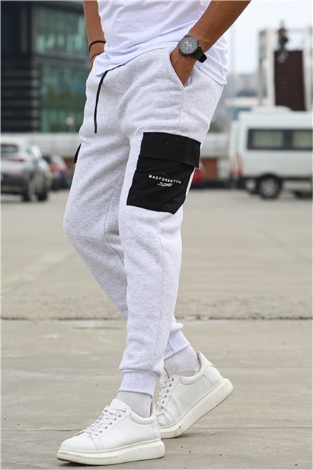 Pantaloni sportivi da uomo 5475 -White Melange #358397