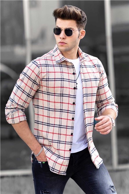 Camicia uomo 4901 - Beige 289482