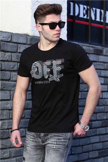 T-shirt da uomo 4573 - Nero 287841
