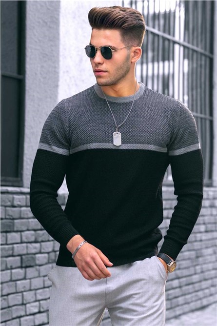 Maglione da uomo 4734 - Nero 289598