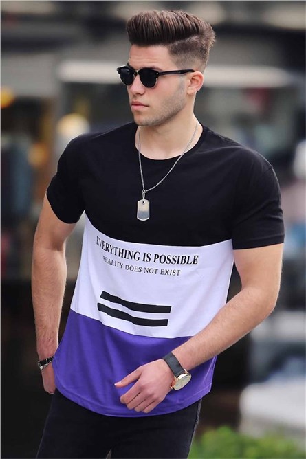 T-shirt da uomo 3071 - Nero 285663