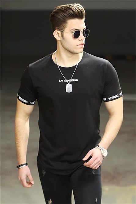 T-shirt da uomo 4461 - Nero 287403