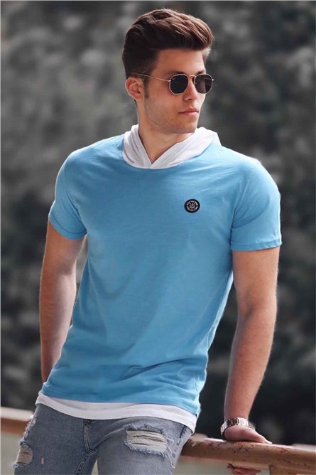 T-shirt da uomo 4554 - Blu 287737