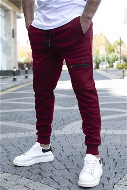 Pantaloni sportivi da uomo 4827 - Bordeaux # 303923