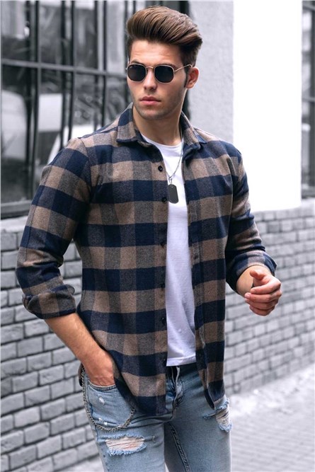 Camicia uomo 4664 - Marrone 289895